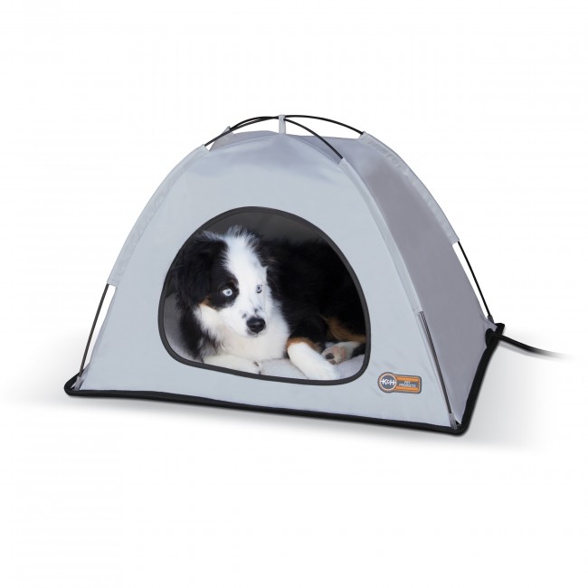 K H Thermo Tent Outdoor Heated Cat Beds Bowls Cats